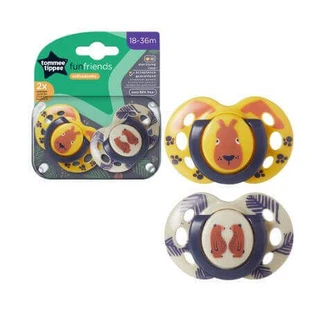 Веселі ортодонтичні пустушки, 18 - 36 місяців, Teddy Bears, 2 шт, Tommee Tippee