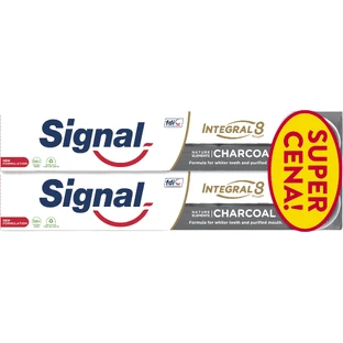 Signal Integral 8 Вугільна зубна паста дуо-упаковка 2 x 75 мл