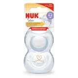 Силіконова соска Star Blue, 2 штуки, 0-2 місяці, Nuk