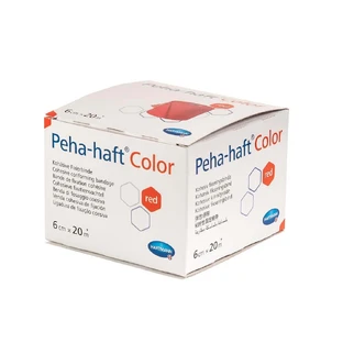 Самоклеящаяся эластичная лента Peha-haft Colour, красная (932460), 6 см x 20 м, Hartmann