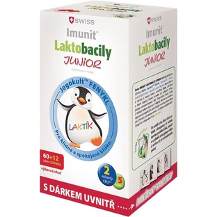 SWISS Lactobacilli JUNIOR Immunit + витамин D3 60+12 табл.+ подарок 1×72 табл, витамины