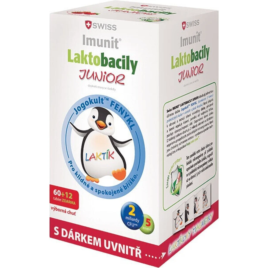 SWISS Lactobacilli JUNIOR Immunit + витамин D3 60+12 табл.+ подарок 1×72 табл, витамины: цены и характеристики