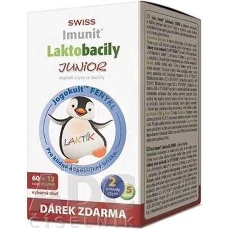 SWISS Lactobacilli JUNIOR Immunit + витамин D3 60+12 табл.+ подарок 1×72 табл, витамины: цены и характеристики