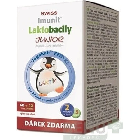 SWISS Lactobacilli JUNIOR Immunit + витамин D3 60+12 табл.+ подарок 1×72 табл, витамины: цены и характеристики
