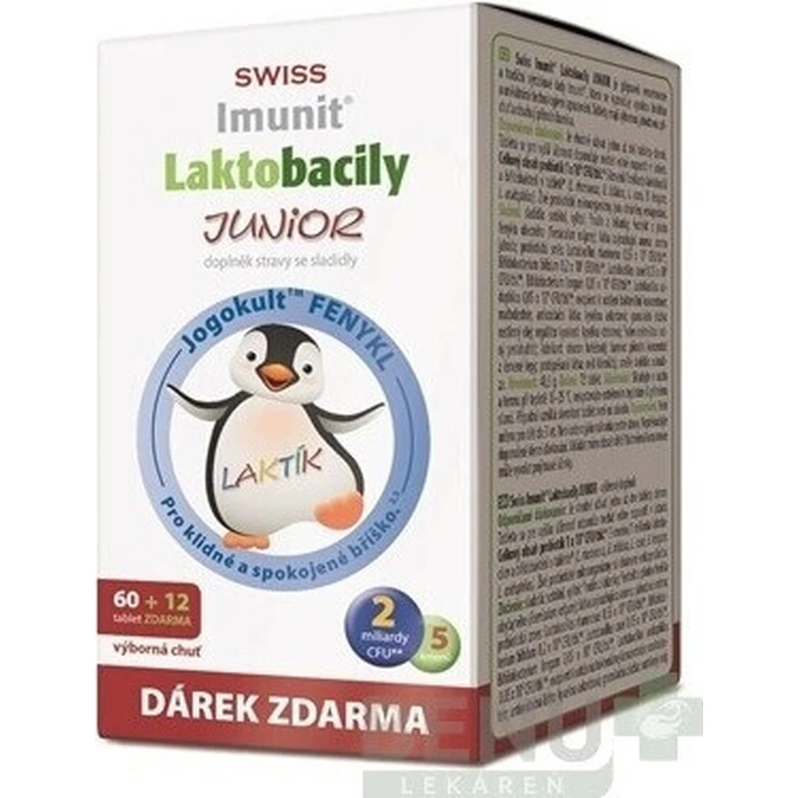 SWISS Lactobacilli JUNIOR Immunit + витамин D3 60+12 табл.+ подарок 1×72 табл, витамины: цены и характеристики