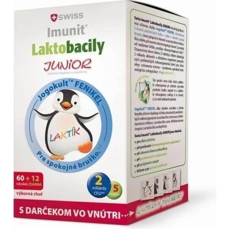 SWISS Lactobacilli JUNIOR Immunit + витамин D3 60+12 табл.+ подарок 1×72 табл, витамины: цены и характеристики