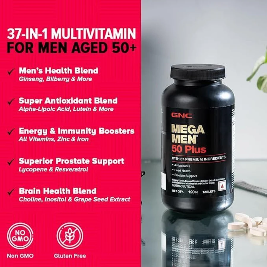 Gnc Mega Men 50 Plus, мультивитаминный комплекс для мужчин, 60 тб: цены и характеристики