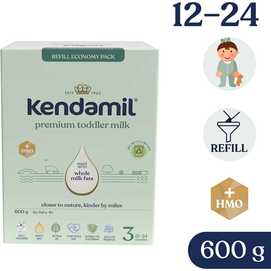 Кендаміл Преміум 3 HMO+ 600 г: ціни та характеристики