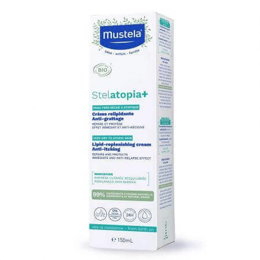 Липидовосстанавливающий крем Stelatopia+, 150 мл, Mustela: цены и характеристики