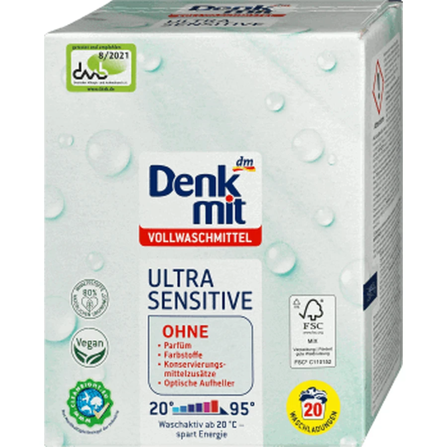 Пральний порошок Denkmit White 20г, 1,35 кг: ціни та характеристики