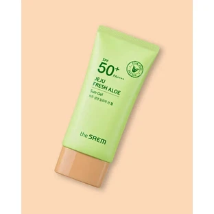 Сонцезахисний гель Saem Jeju Fresh Aloe Sun Gel 1×50 г, сонцезахисний крем
