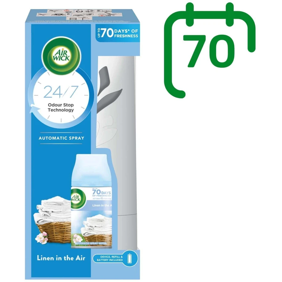 Автоматический диффузор Airwick Freshmatic белый с дозатором Отбеливатель на ветру 250 мл: цены и характеристики