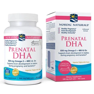 Nordic Naturals Prenatal DHA, Омега-3 + D3, 90 капсул УДАЛЕННАЯ УПАКОВКА