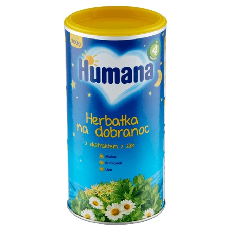 Humana Bedtime Tea, гранулированный, после 4 месяцев, 200 г: цены и характеристики