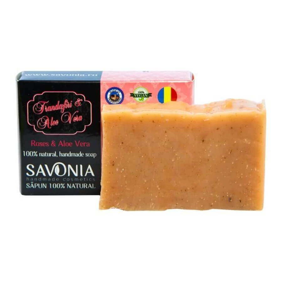 Натуральное мыло "Розы и Алоэ Вера", 90 г, Savonia: цены и характеристики