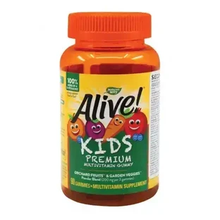 Alive Gummies Nature's Way, 90 желейних жувальних цукерок, Secom