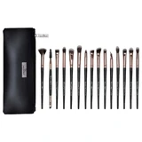 Набір з 15 пензликів для макіяжу Senso Pro Milano Black Rose Gold + сумка