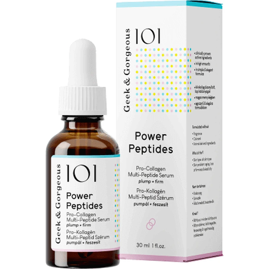 Пептидна сироватка Power Peptides, 30 мл, Geek&Gorgeous: ціни та характеристики