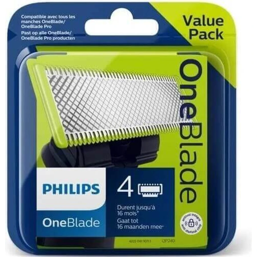 Запасні леза 4 шт для Philips OneBlade QP240/50 1×4 шт, запасні леза: ціни та характеристики