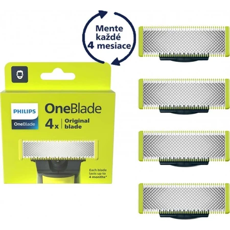 Запасні леза 4 шт для Philips OneBlade QP240/50 1×4 шт, запасні леза: ціни та характеристики