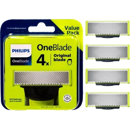 Запасні леза 4 шт для Philips OneBlade QP240/50 1×4 шт, запасні леза: ціни та характеристики