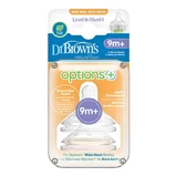 Dr Brown's Options+, бутылочка с широким горлышком, силиконовая соска, уровень 4, с 9 месяцев, 2 шт.