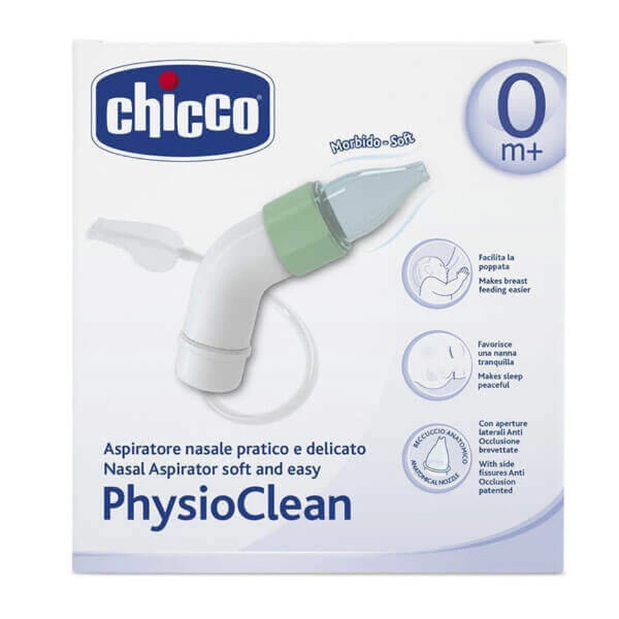 Назальний аспіратор Chicco PhysioClean 0m+, 1 штука: ціни та характеристики
