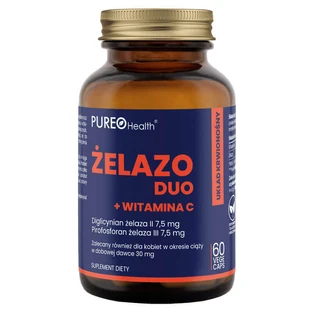 Pureo Health elazo Duo + витамин C, 60 капсул