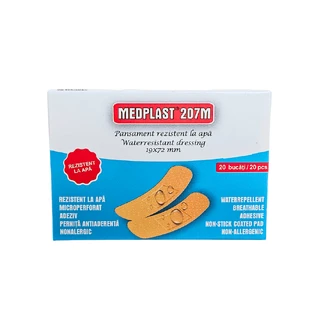 Водонепроницаемая повязка Mediplast 207 M, 1,9 см x 7,2 см, 20 штук, Mebra