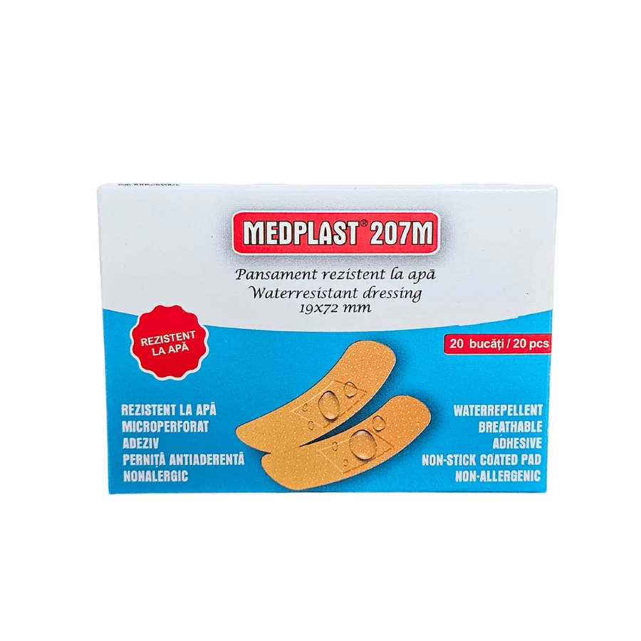 Водонепроницаемая повязка Mediplast 207 M, 1,9 см x 7,2 см, 20 штук, Mebra: цены и характеристики