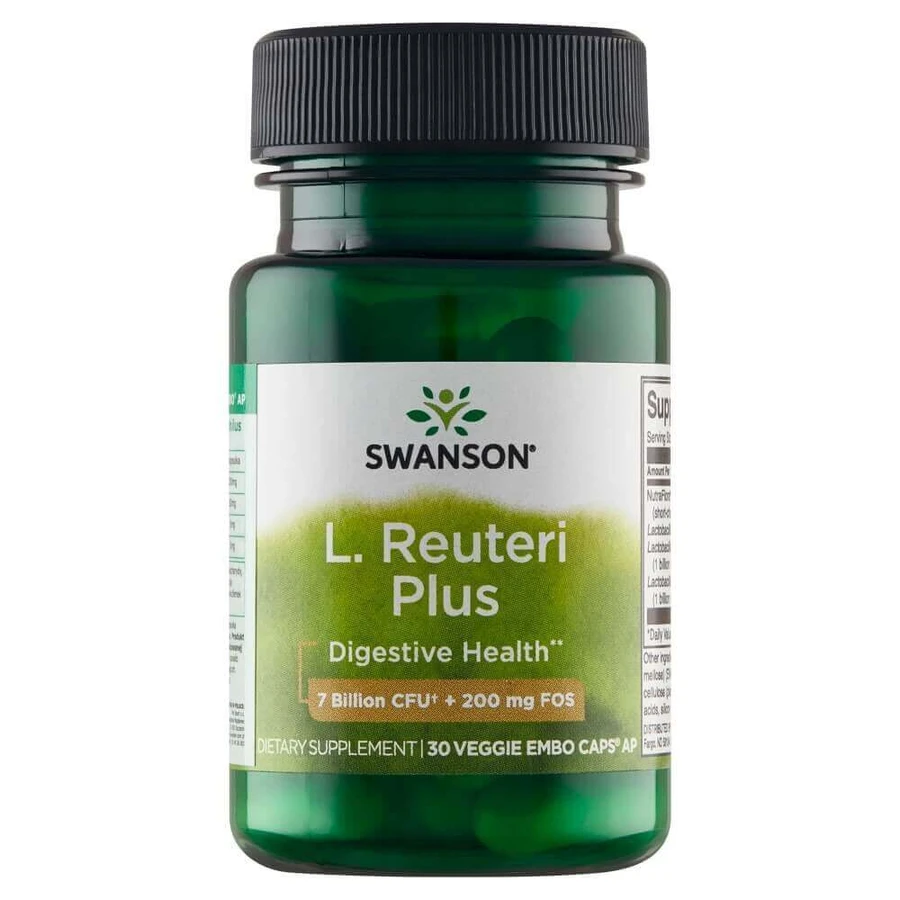 Лактобактерії Реутері Плюс Swanson L. Reuteri Plus, 30 вегетаріанських капсул: ціни та характеристики