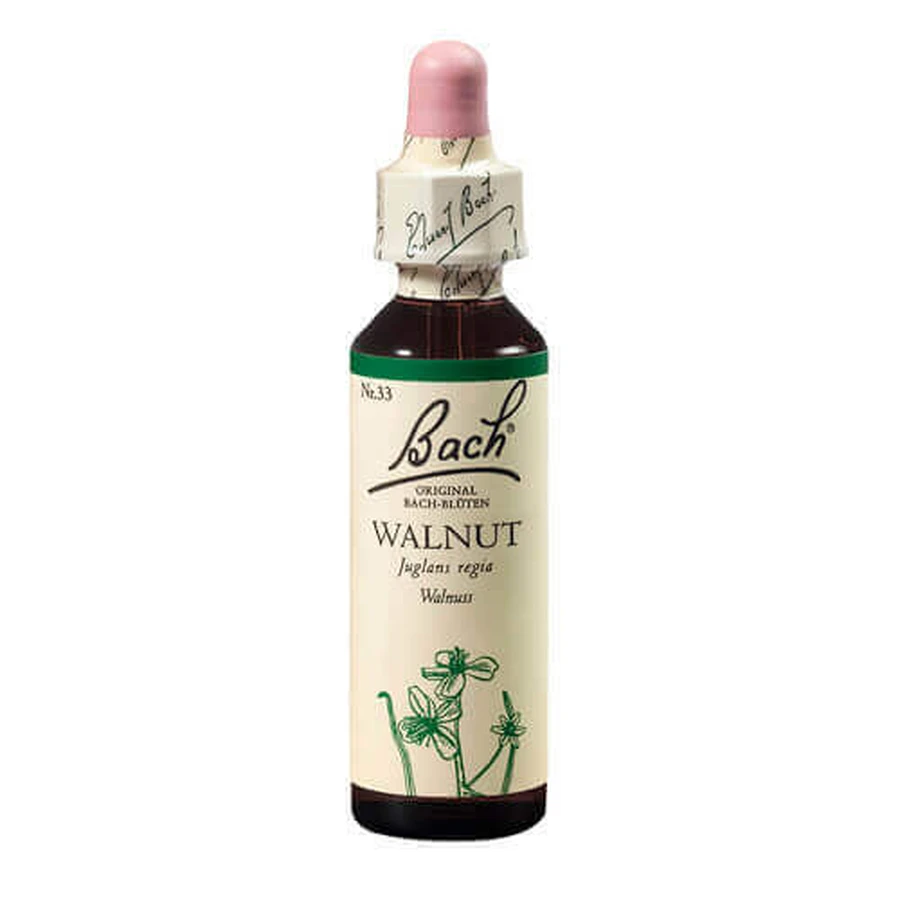 Квітковий засіб краплі волоський горіх Walnut Original Bach Flower Remedy, 20 мл, Rescue Remedy: ціни та характеристики