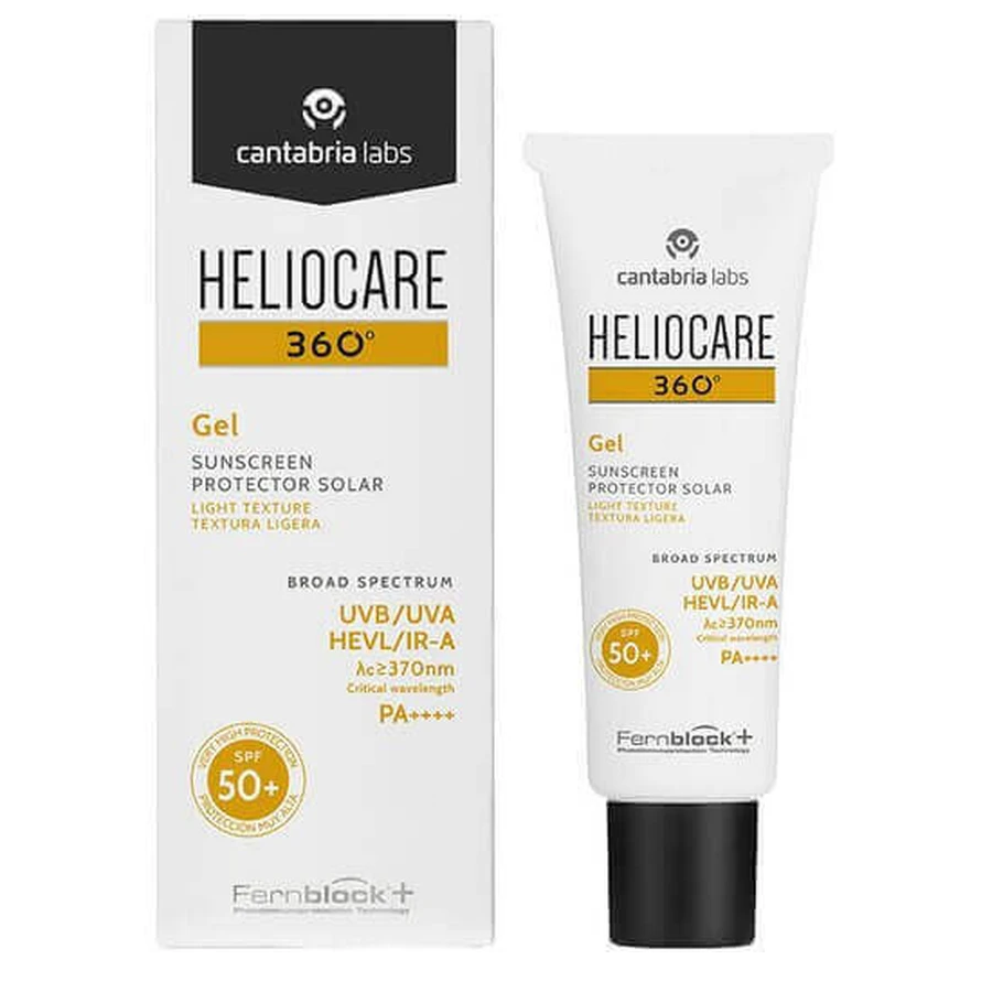 Гель для захисту від сонця Heliocare 360 з SPF 50+, 50 мл, Cantabria Labs: ціни та характеристики