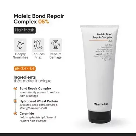Восстанавливающая маска для волос Maleic Bond Repair Complex 0,5%, 200 мл, Minimalist: цены и характеристики