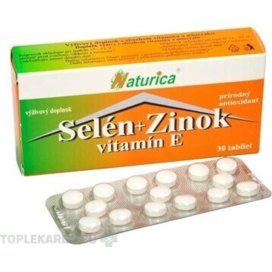 Naturica SELENIUM + ZINC, вітамін Е 1×30 таблеток, дієтична добавка: ціни та характеристики