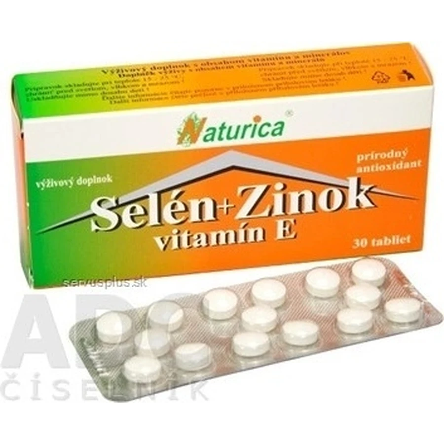 Naturica SELENIUM + ZINC, вітамін Е 1×30 таблеток, дієтична добавка: ціни та характеристики