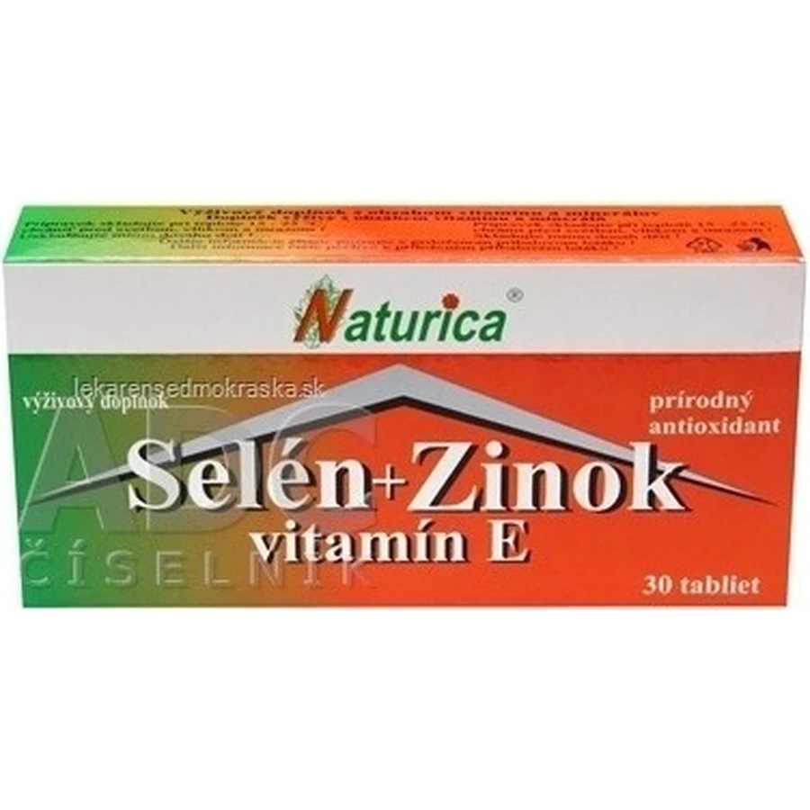 Naturica SELENIUM + ZINC, вітамін Е 1×30 таблеток, дієтична добавка: ціни та характеристики
