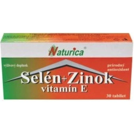 Naturica SELENIUM + ZINC, вітамін Е 1×30 таблеток, дієтична добавка: ціни та характеристики