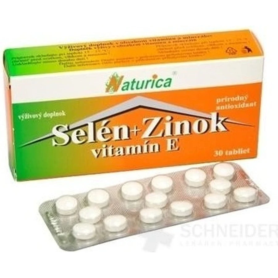 Naturica SELENIUM + ZINC, вітамін Е 1×30 таблеток, дієтична добавка: ціни та характеристики