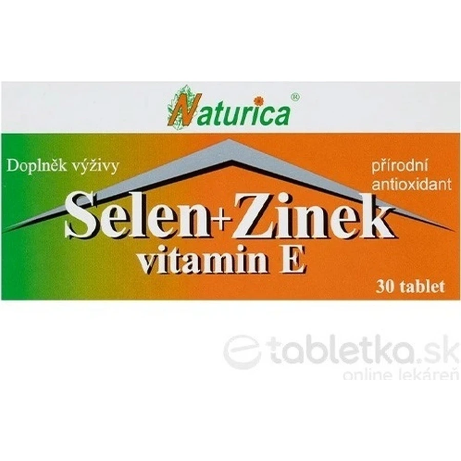 Naturica SELENIUM + ZINC, вітамін Е 1×30 таблеток, дієтична добавка: ціни та характеристики