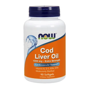 Now Foods Cod Liver Oil, олія печінки тріски, 90 капсул