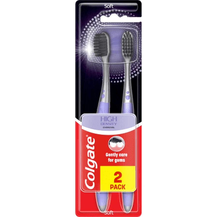 Зубна щітка Colgate Вугільна м'яка з високою щільністю, 2 шт.: ціни та характеристики