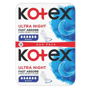 Прокладки Kotex Ultra Night, 12 штук