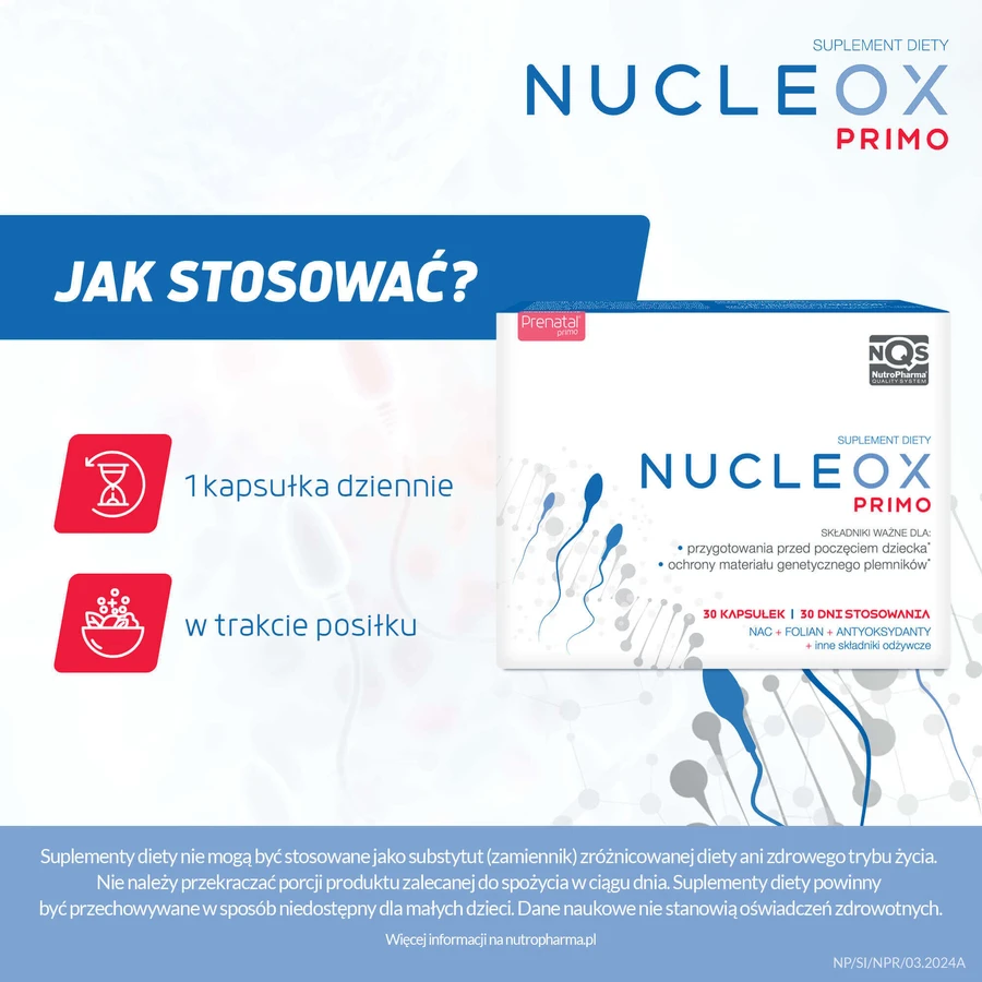 Nucleox Primo, 30 капсул: цены и характеристики