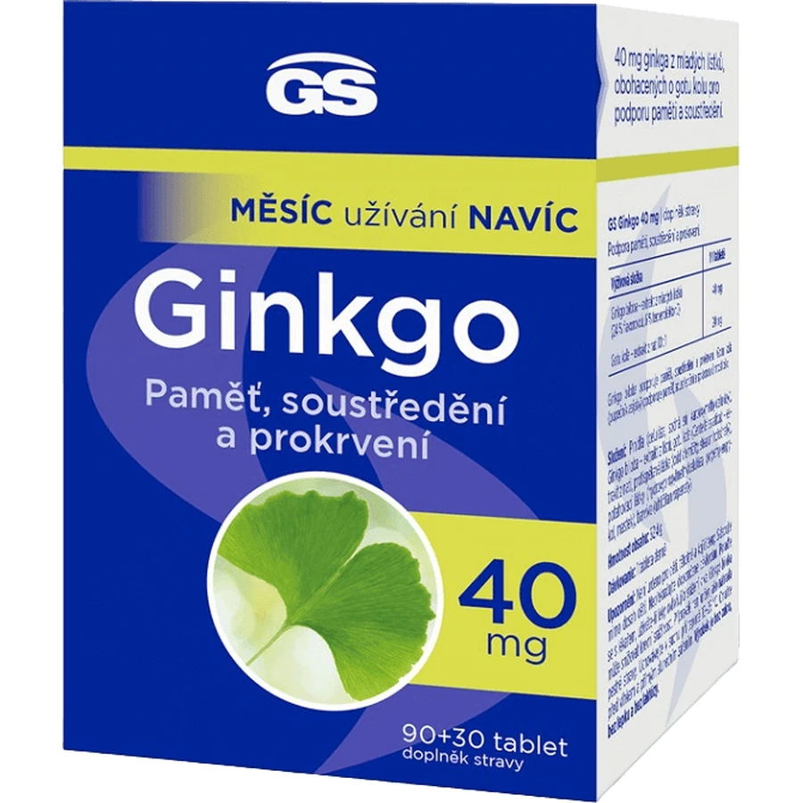 GS Гінкго 40 мг 90 + 30 таблеток: ціни та характеристики