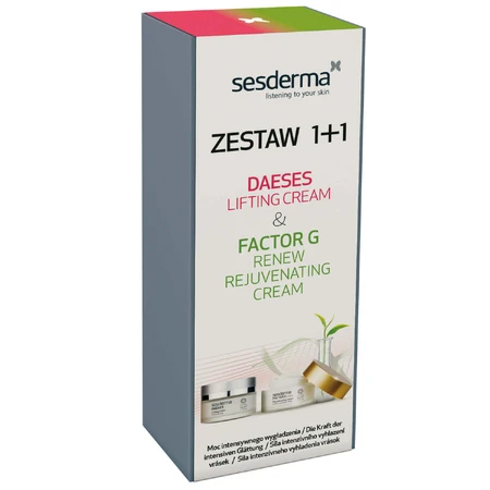 Набір Sesderma Daeses, ліфтинг-крем для обличчя та тіла, 50 мл + Factor G Renew, крем для обличчя, 50 мл: ціни та характеристики