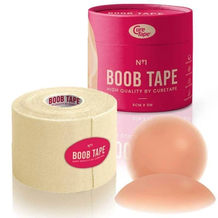 CureTape Стрічка для грудей, еластична для формування та підтримки грудей з сосками, біла, 5 см х 5 м, 1 шт.: ціни та характеристики