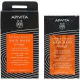 Маска для волосся Apivita Express Beauty Блиск і оздоровлення з апельсином 20 мл 