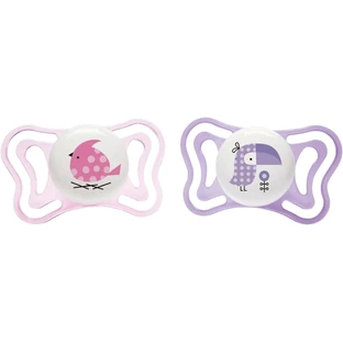 Пустышка Chicco Physio Light силиконовая птичка/тукан 2-6м+ 2 шт