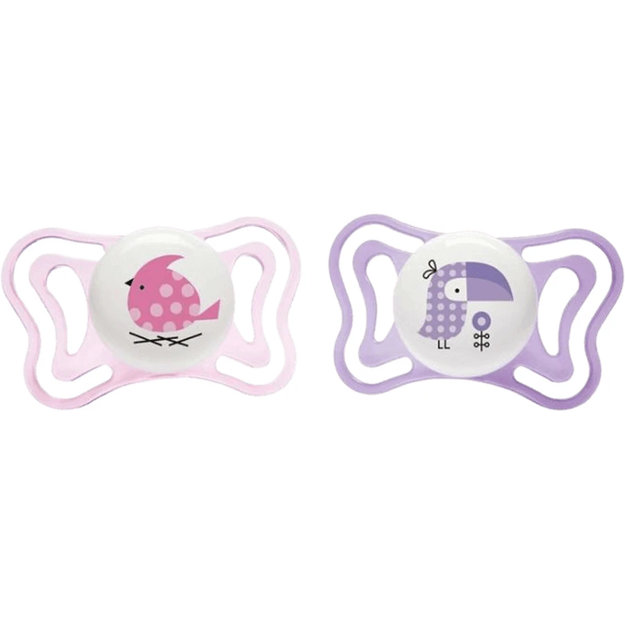 Пустышка Chicco Physio Light силиконовая птичка/тукан 2-6м+ 2 шт: цены и характеристики
